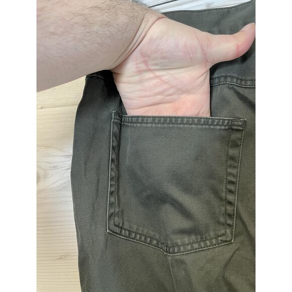 L.L.Bean Pants Womens 14 Tall Olive Green Double L Relaxed Fit Chino Cotton - Picture 8 of 12